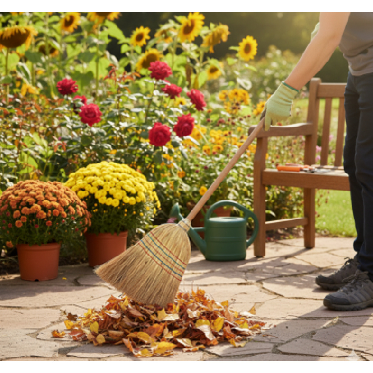 APEX CORN BROOM 4 THREADS WITH HANDLE 135cm - Image 2