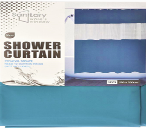 SANITARY SHOWER CURTAIN  180X200cm + 12RINGS