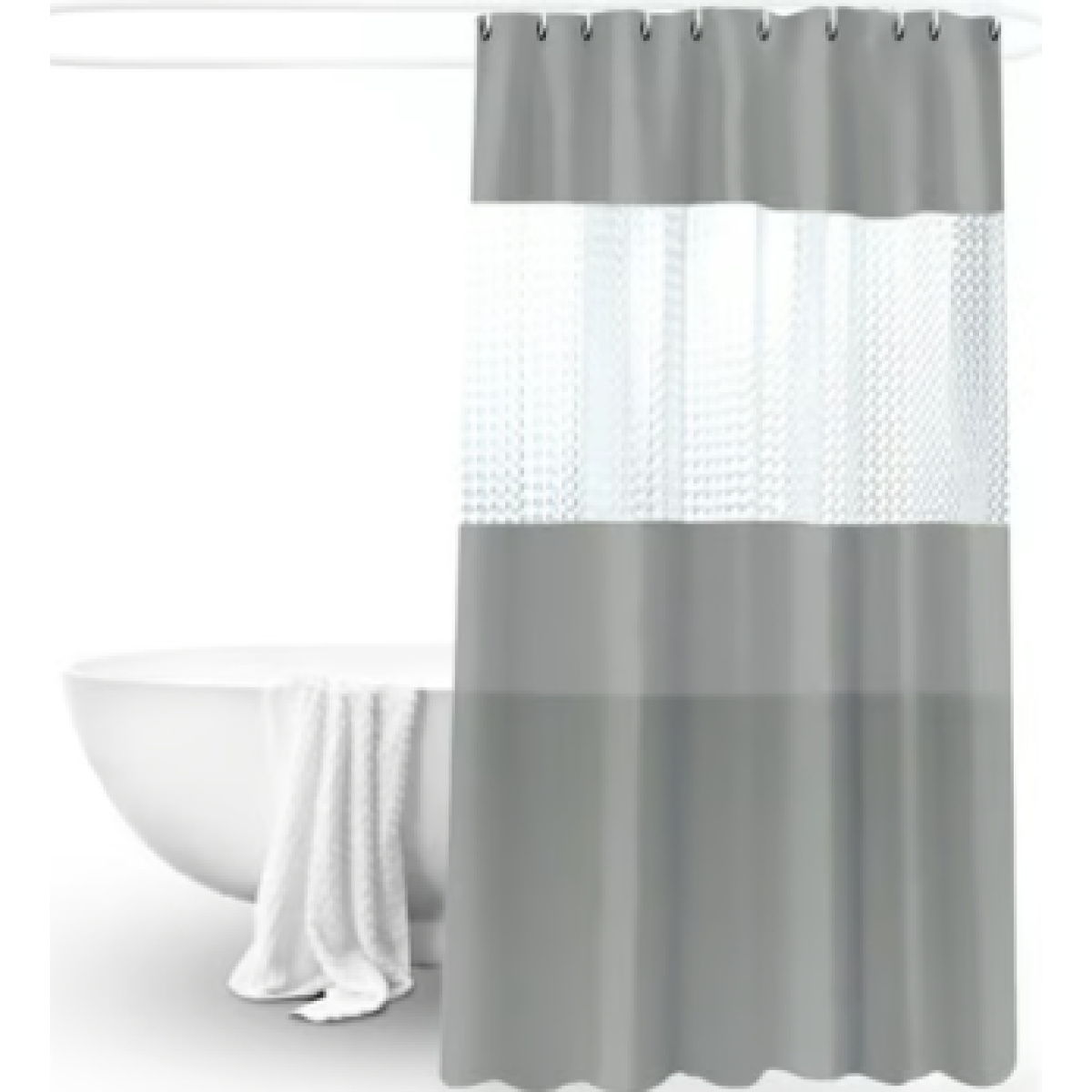 SANITARY SHOWER CURTAIN  180X200cm + 12RINGS - Image 3