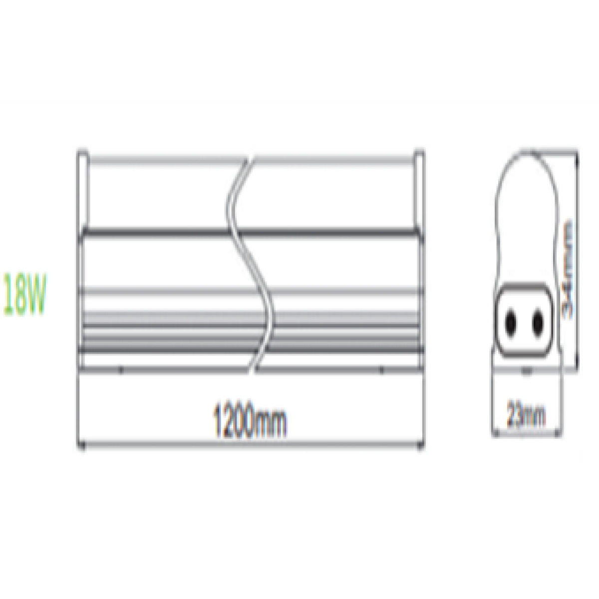 ACA Lighting LED DAPO T5 18W 120CM 6000K - Image 2