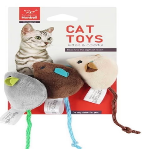 NUNBELL PET MICE TOY   3pcs