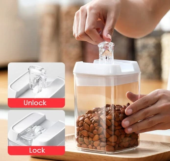 EASY LOCK SQUARE PLASTIC  1200ml - Image 2