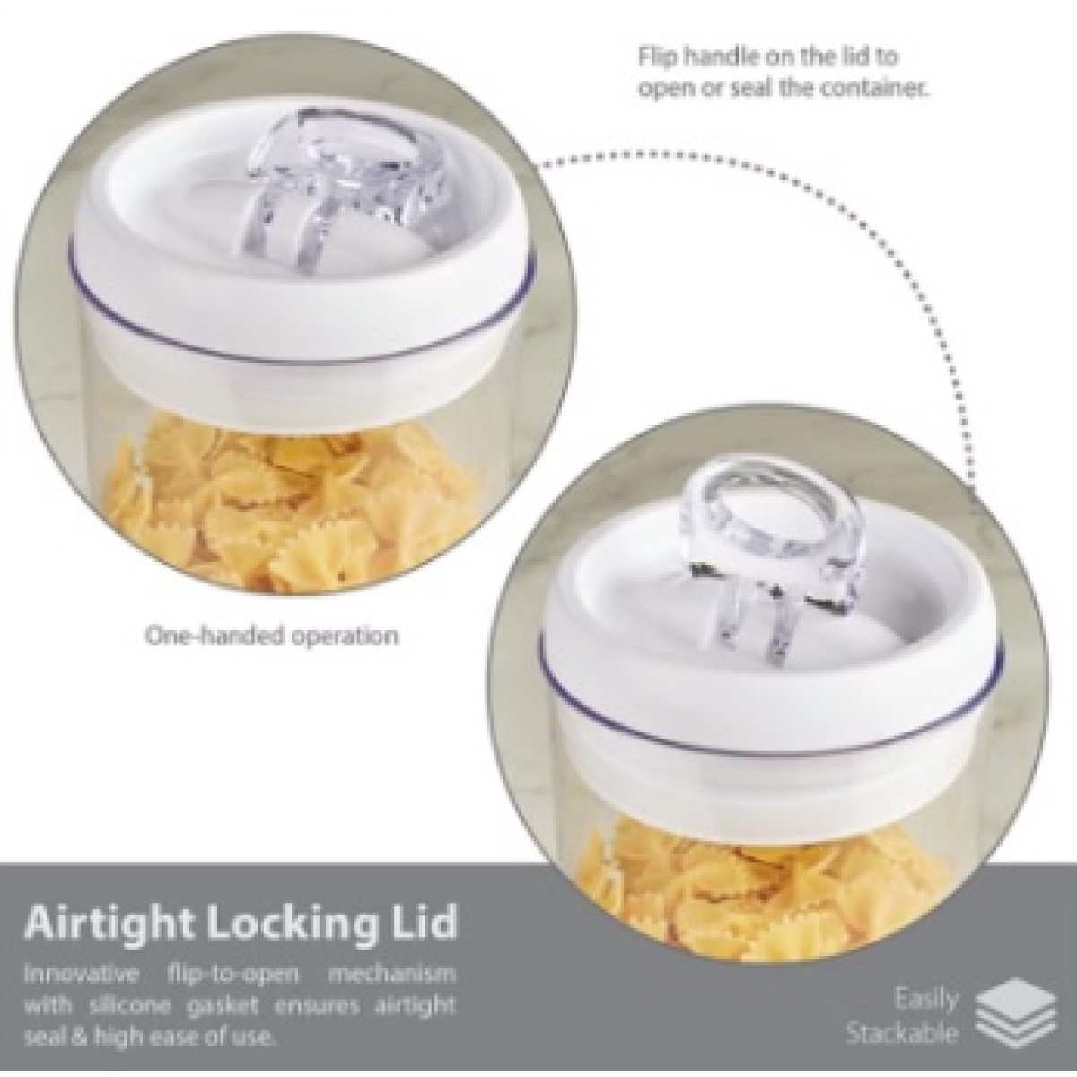 EASY LOCK ROUND PLASTIC  400ml - Image 2