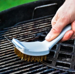 APEX BRASS BARBECUE BRUSH  27 x 8 x 8cm - Image 2