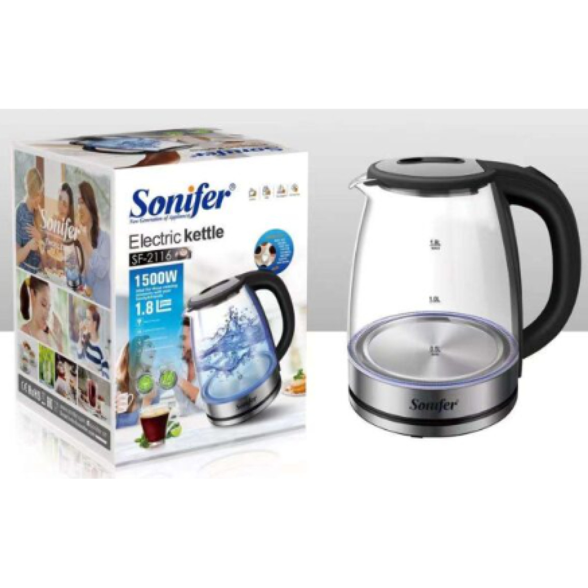 SONIFER ELECTRIC KETTLE   1,8L  1500W - Image 2