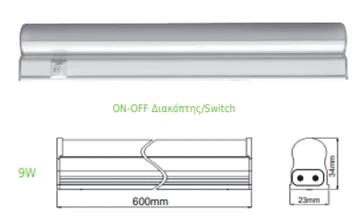 LED DAPO T5 9W 60CM 6000K - Image 2