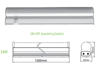 LED DAPO T5 18W 120CM 6000K - Image 2