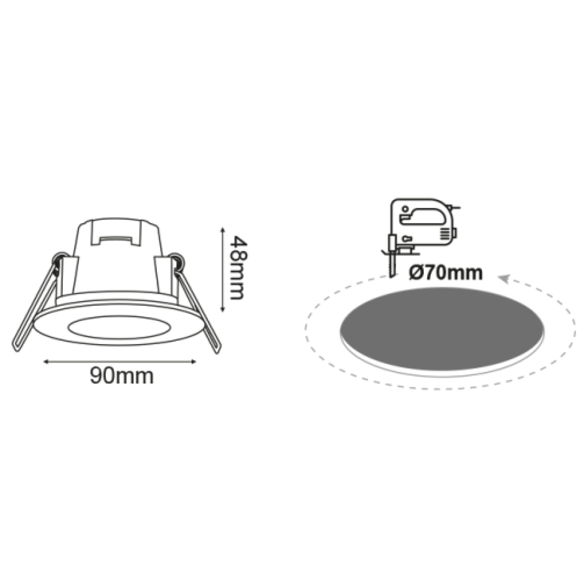 ACA Lighting LED SPOT ROUND 5W 4000K IP65 - Image 2