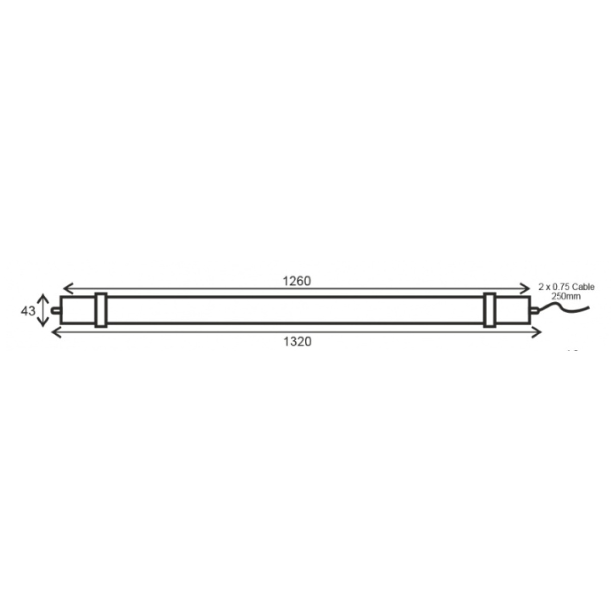 ACA Lighting LED TETE 36W 6000K  120CM - Image 2