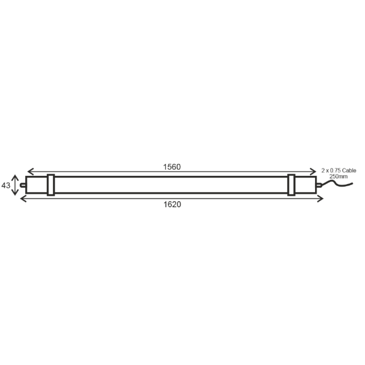 ACA Lighting LED TETE 45W 6000K  150CM - Image 2