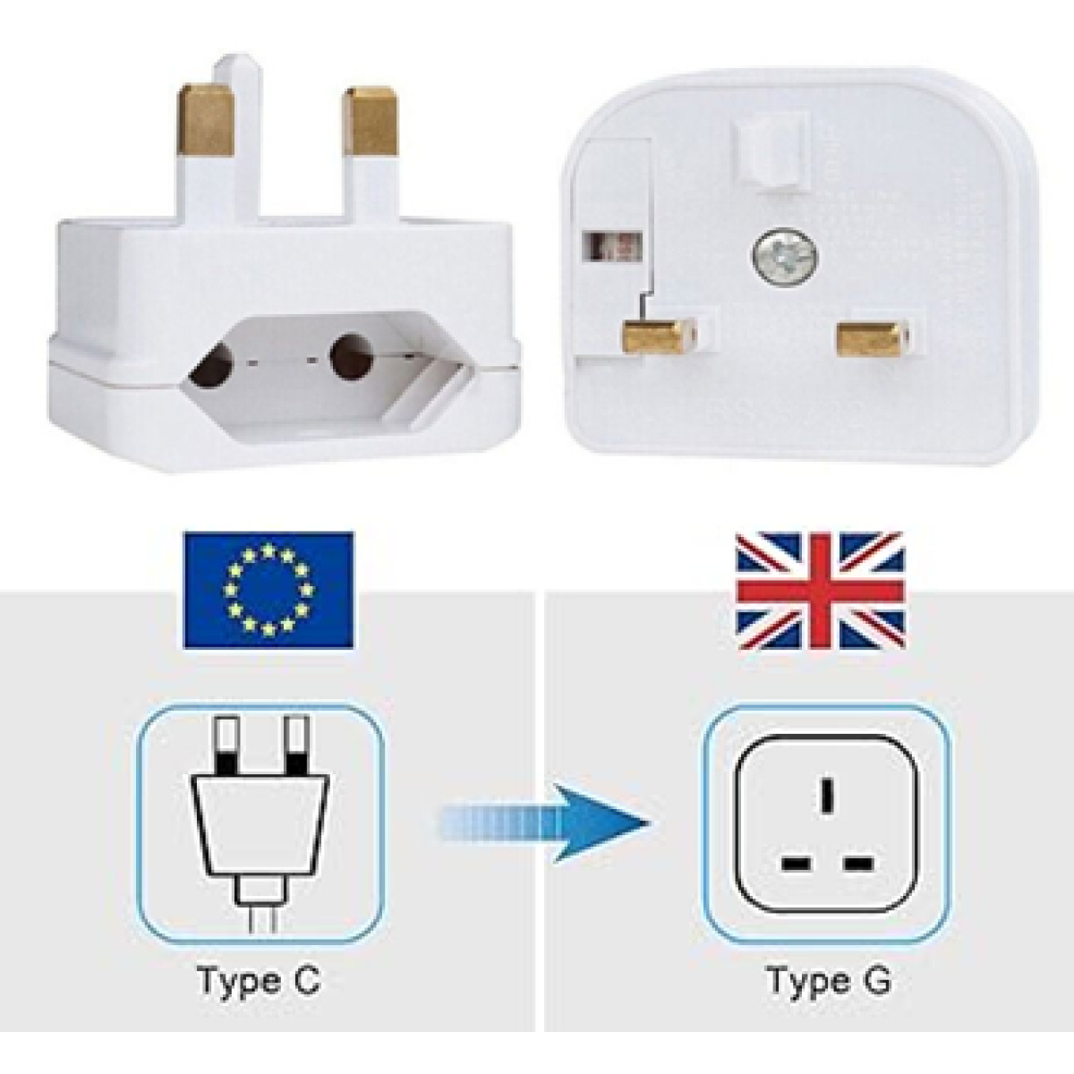 UK ADAPTOR 2PINS TO 3PINS - Image 2