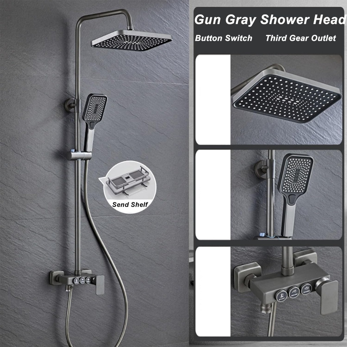 COSBRO SHOWER HEAD SQUARE 21X32CM - Image 3
