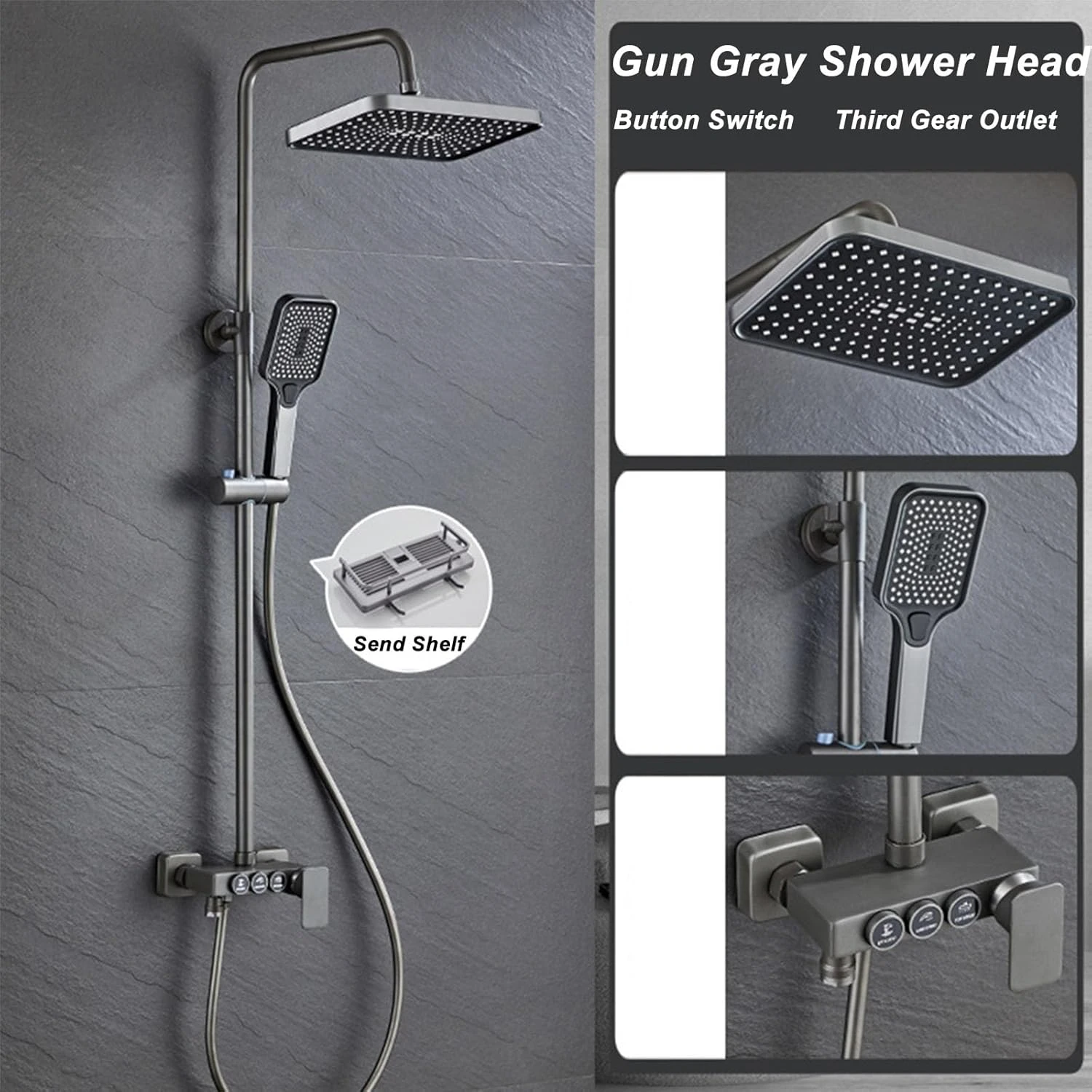 COSBRO SHOWER HEAD SQUARE 21X32CM - Image 3