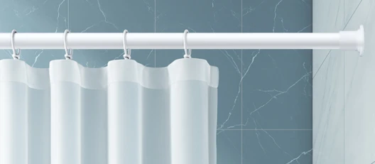 BATH CURTAIN ROD WHITE 140X260cm - Image 2