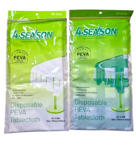 4SEASON DISPO.TABLECLOTH PEVA  137x274CM