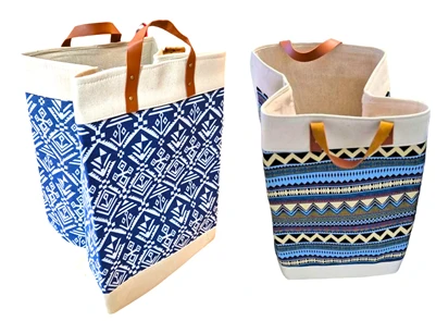 LAUNDRY CANVAS BLUE BAG  55X36CM - Image 2