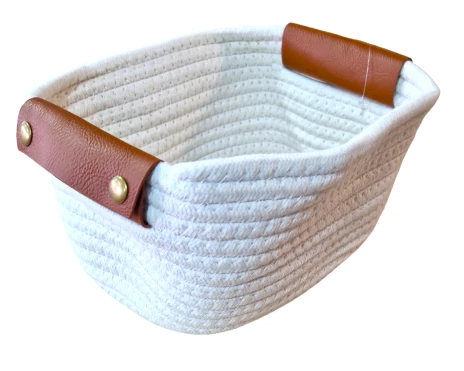 image573 FABRIC BASKET SM 21X14X11CM - Image 1