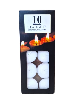 TEALIGHTS 10PCS BURN/TIME 4,5H