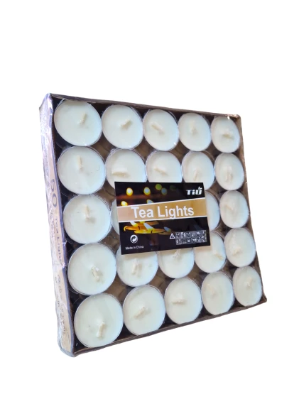 TEALIGHTS 50PCS BURN/TIME 4,5H