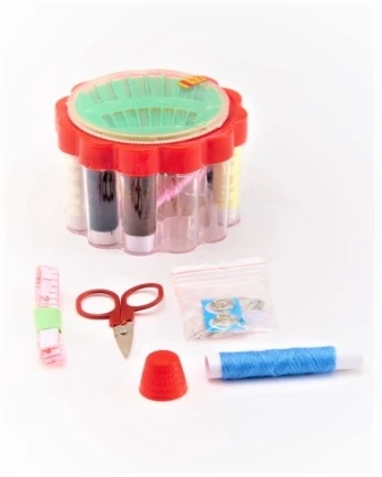 SEWING SET WITH 12 THREADS & TOOLS