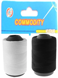 THREAD REEL WHITE & BLACK - Image 1