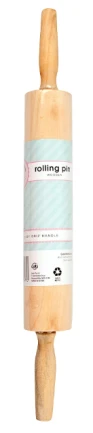 WOODEN ROLLING PIN Ø6x43CM