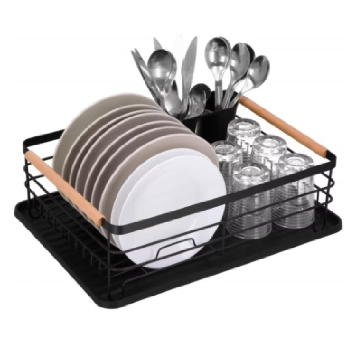 BLACK DISH DRAINER 42X31X13CM - Image 2